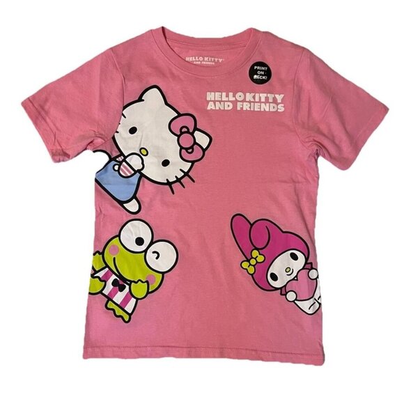 NEW 2pc Sanrio Hello Kitty & Friends Sweatshirt & T-shirt - Girls Small 8/10 - Picture 3 of 4